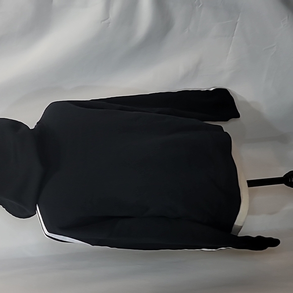 adidas Black Hoodie with White Stripes - Picture 5 of 7